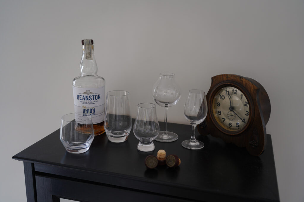 Verschillende soorten whiskyglazen