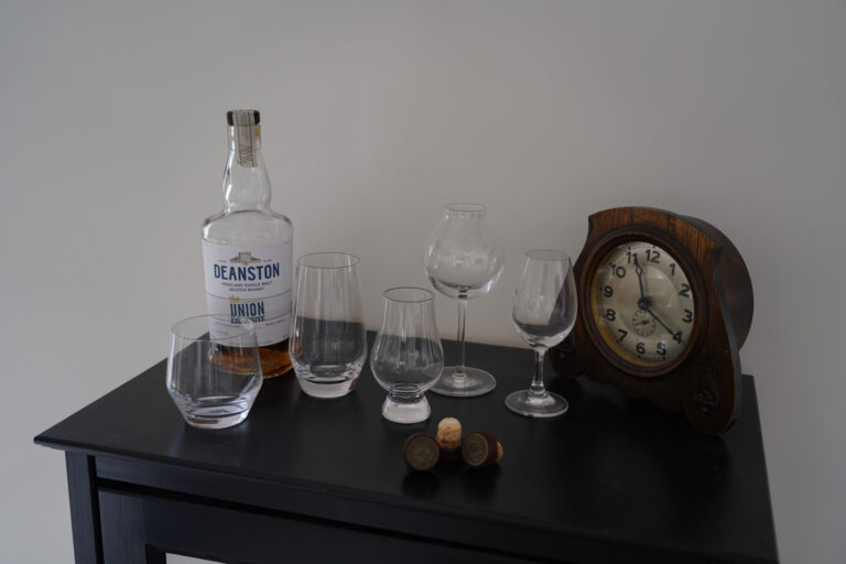 Verschillende soorten whiskyglazen